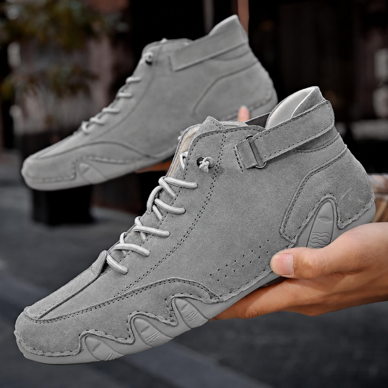 Velcro™ Boots | handcrafted leather ankle sneaker